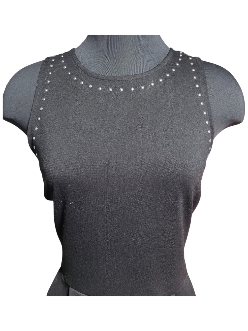 Mossimo Black Sleeveless Fit-and-Flare Dress with Stud Accents Size XXL NWOT image 2